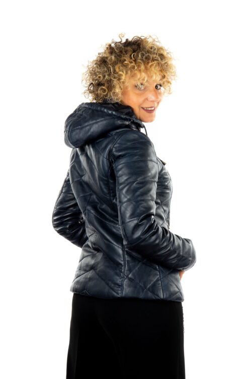 Chaqueta de piel con capucha JUDY - Imagen 6