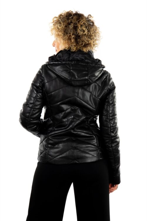 Chaqueta de piel con capucha JUDY - Imagen 11
