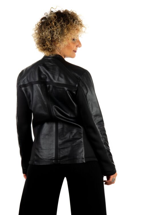 Chaqueta de piel y neopreno KDOS - Imagen 3