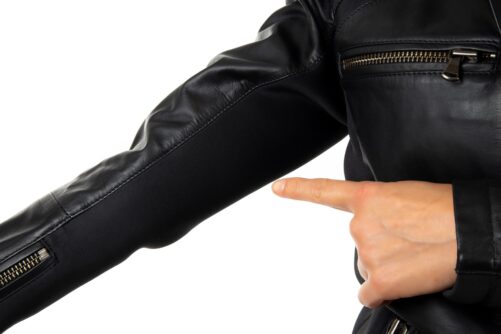 Chaqueta de piel y neopreno KDOS - Imagen 6