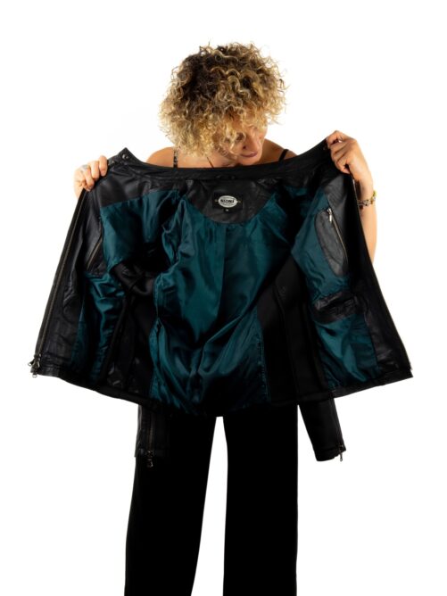 Chaqueta de piel y neopreno KDOS - Imagen 10