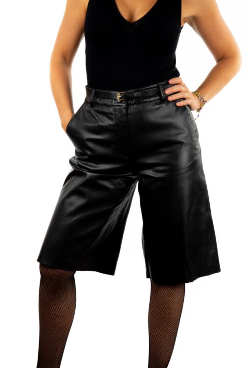 Pantalón bermuda de piel LILY - Imagen 2