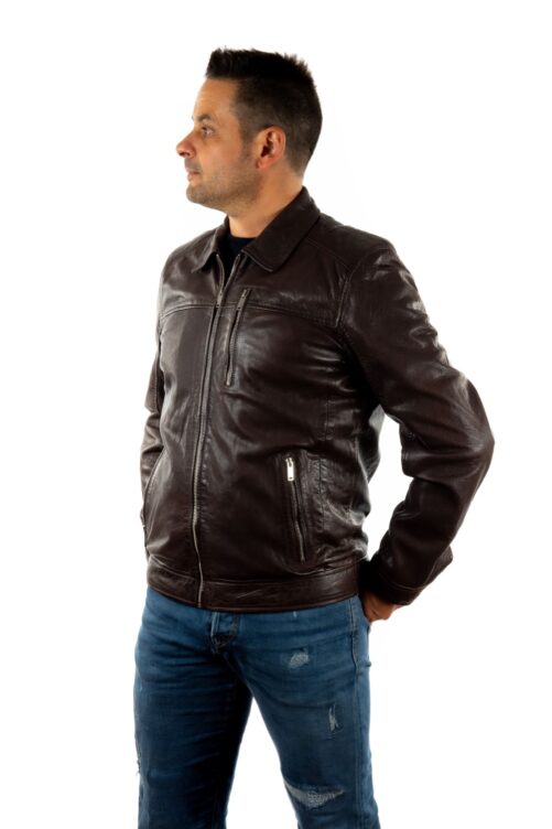 Lederjacke mit Kragen GEOR