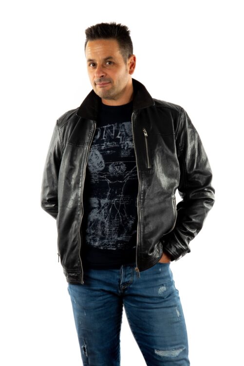 Lederjacke mit Kragen GEOR – Bild 9