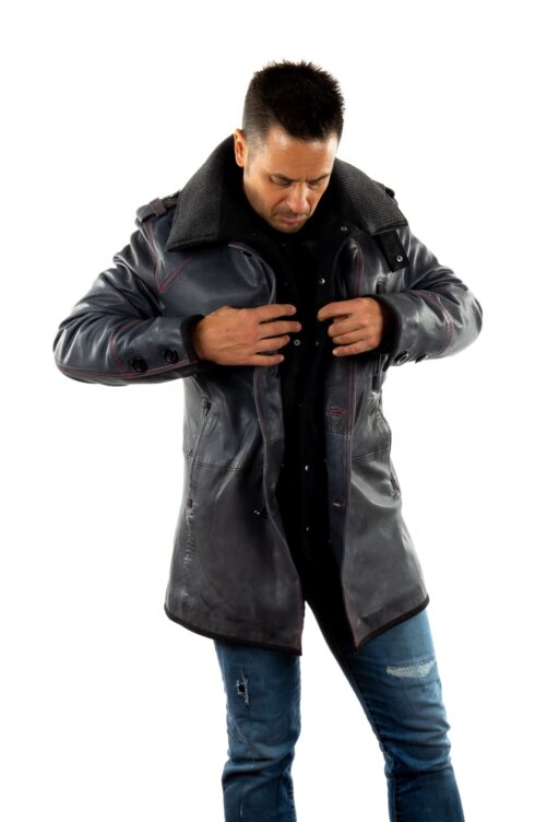 Matte Lederjacke CIRTON – Bild 2