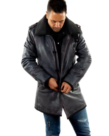 Chaquetón de piel mate CIRTON