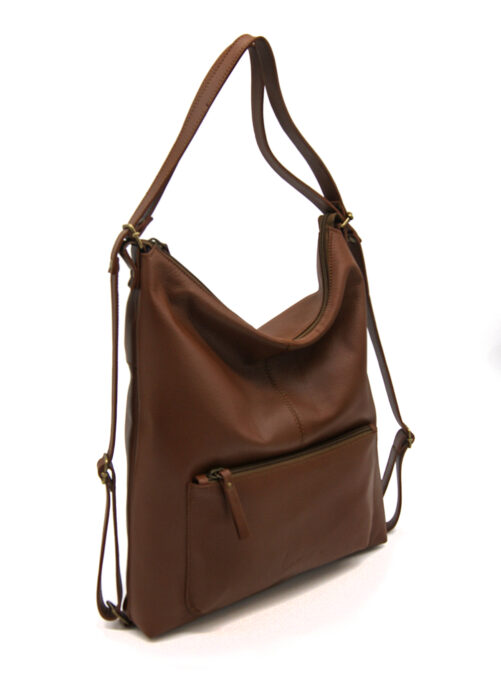 Bolso y mochila de piel
