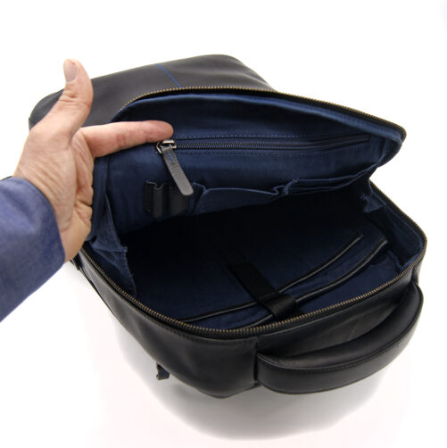 Mochila de piel contrastada - Imagen 4
