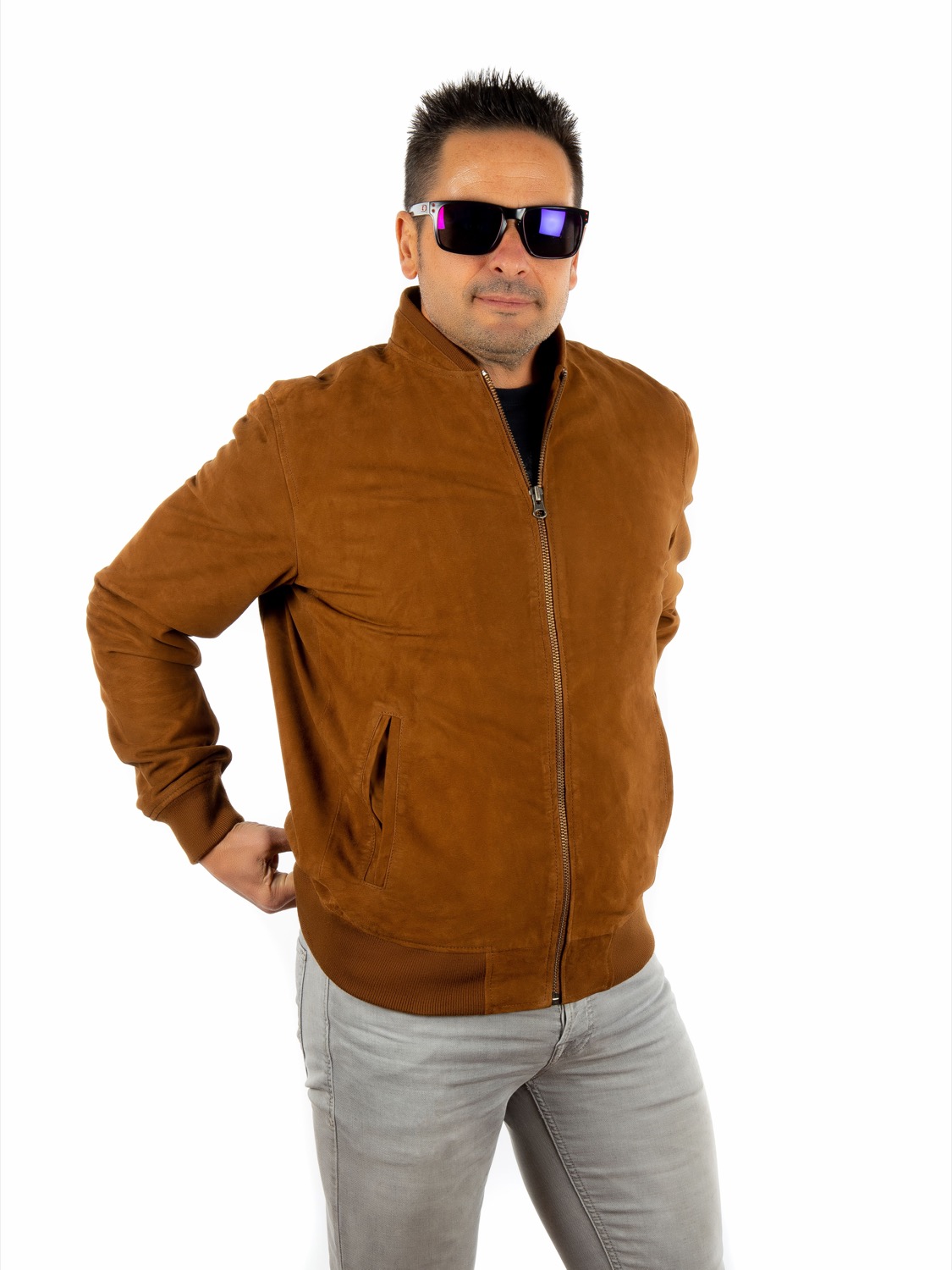 Cazadora clásica de ante TED Chaquetas de piel para