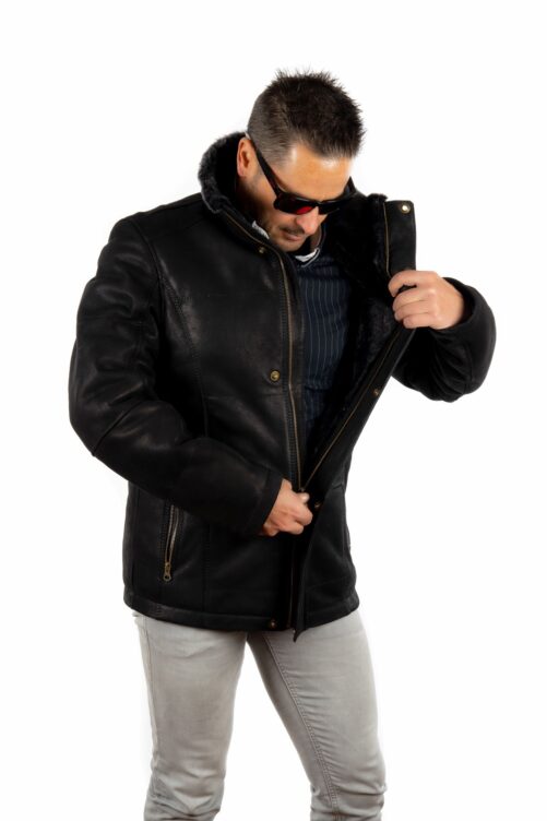 Chaquetón de piel dobleface VICTOR - Imagen 4