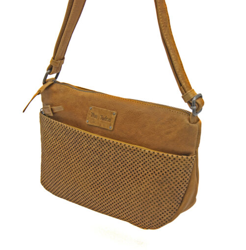 Perforierte Ledertasche