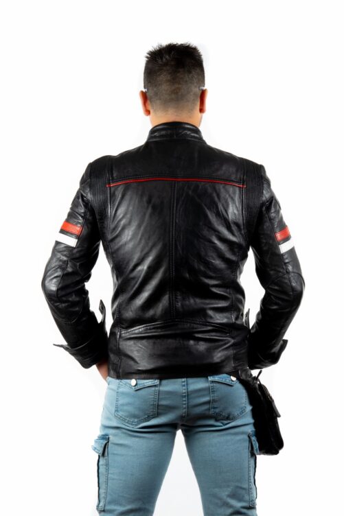 Leder-Bikerjacke GUNS – Bild 3