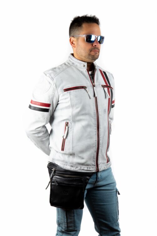 Leder-Bikerjacke GUNS – Bild 7