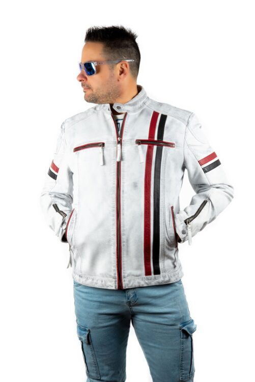 Leder-Bikerjacke GUNS – Bild 8