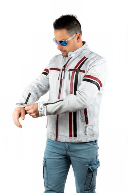 Leder-Bikerjacke GUNS – Bild 9