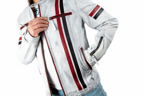 Leder-Bikerjacke GUNS – Bild 13
