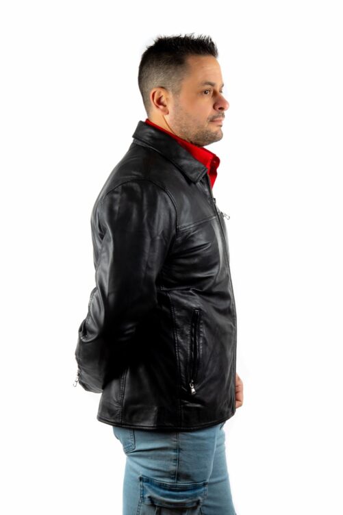 Chaqueta básica de piel BOX - Imagen 9