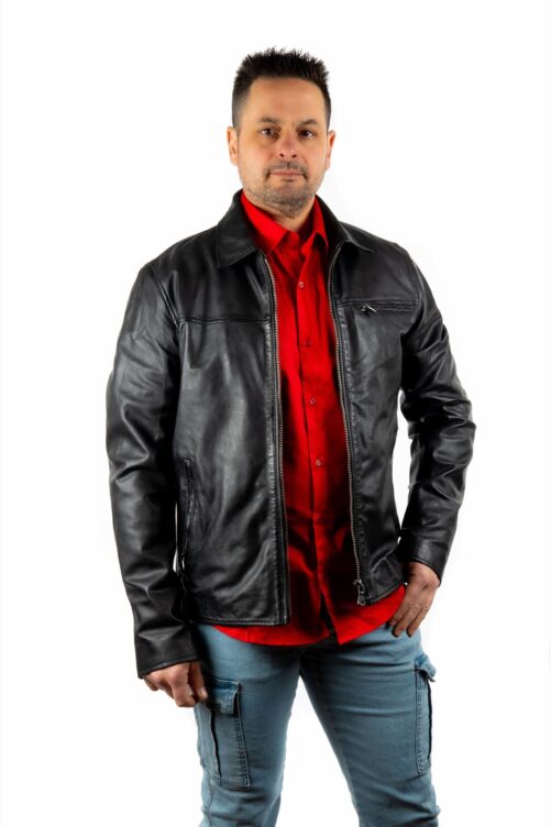 Chaqueta básica de piel BOX - Imagen 10