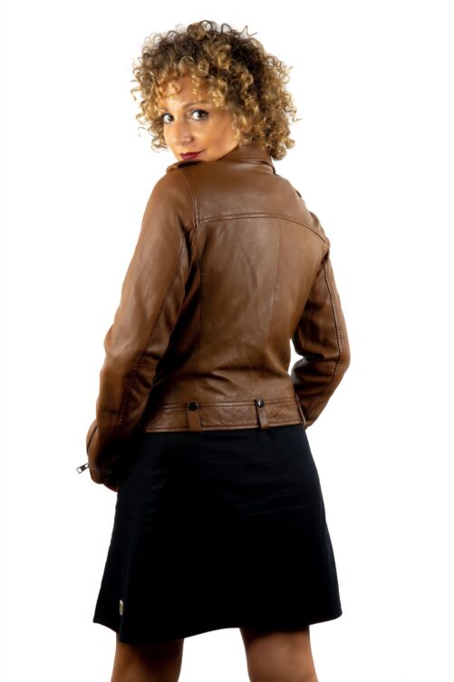 Chaqueta biker de piel, PRINCES - Imagen 4