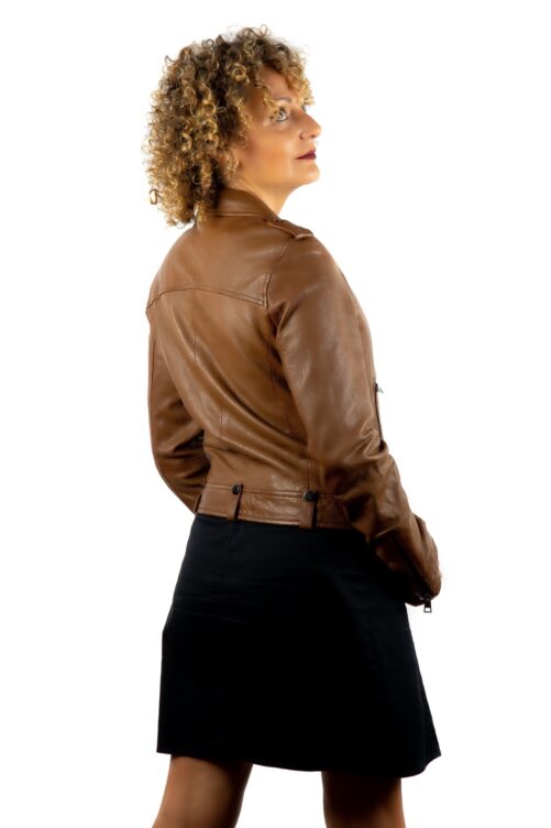 Chaqueta biker de piel, PRINCES - Imagen 5