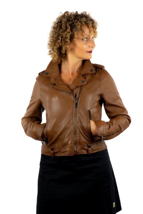 Chaqueta biker de piel, PRINCES - Imagen 8