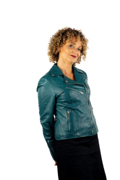 Leder-Bikerjacke, ANTIQUE – Bild 8