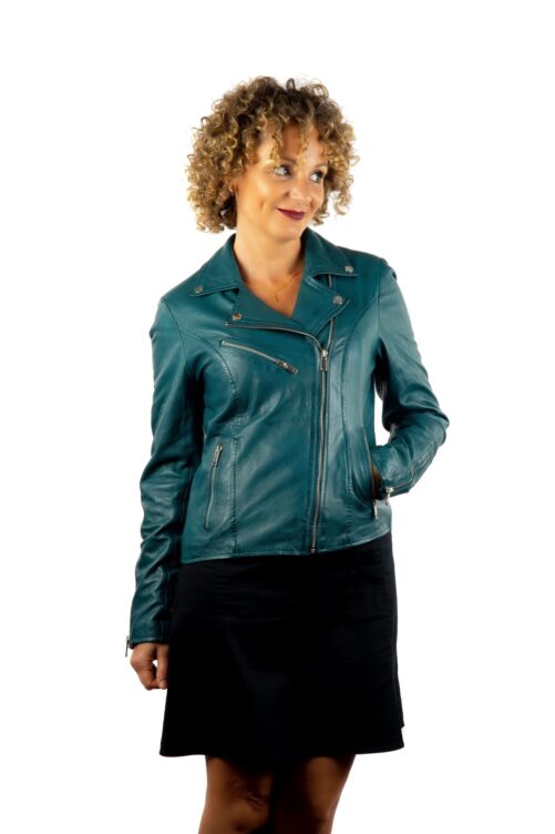 Leder-Bikerjacke, ANTIQUE – Bild 9