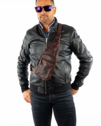 Mochila alforja de piel