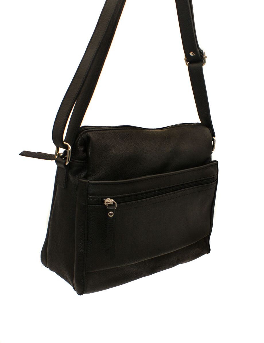 Bolso multi departamento de piel