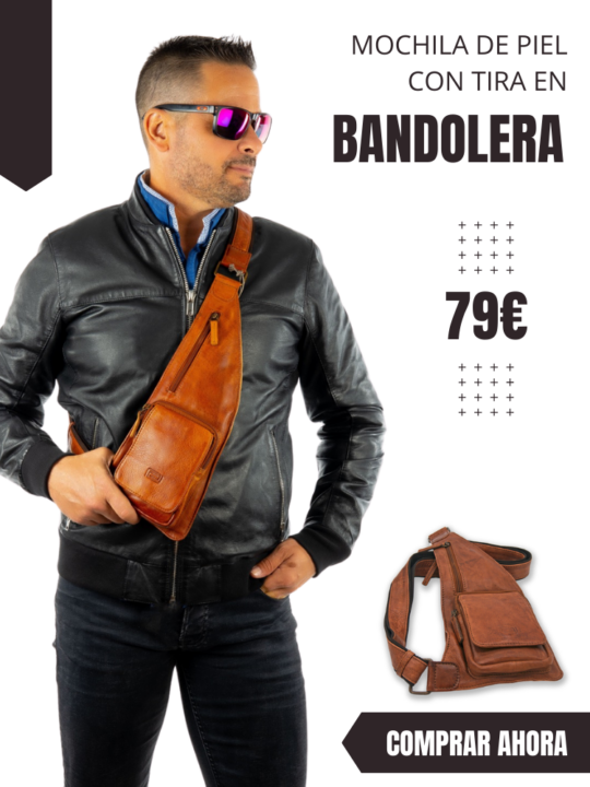 Mochilas-bandoleras d epiel para hombre