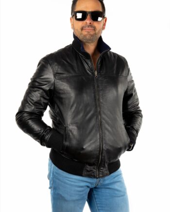 Cazadora reversible de piel  ANDRES