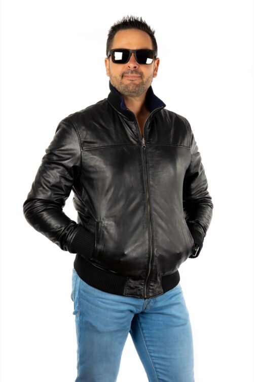 Cazadora reversible de piel  ANDRES