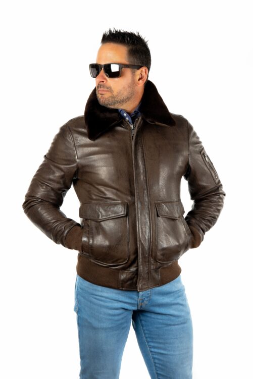 Cazadora de piel ICEMAN - Imagen 3
