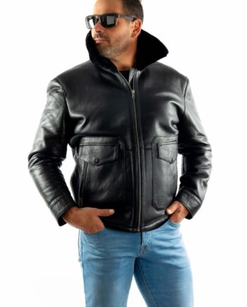 Chaqueta de piel doble face DERECK