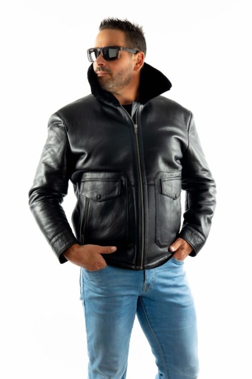Chaqueta de piel doble face DERECK