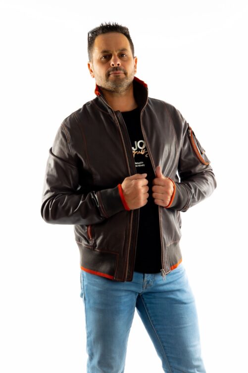 Bomber de piel CHAGRA
