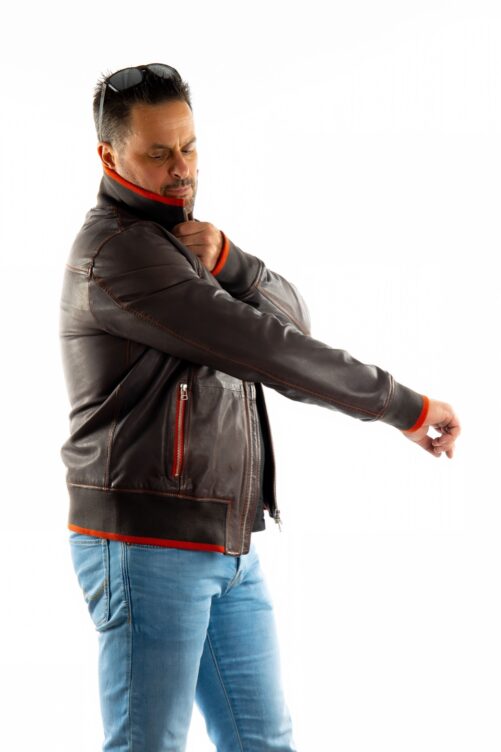 Bomber de piel CHAGRA - Imagen 9