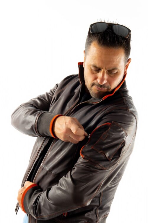 Bomber de piel CHAGRA - Imagen 7