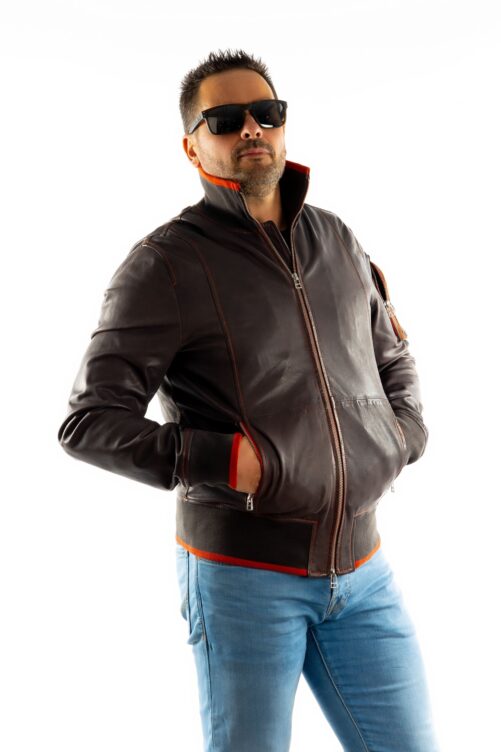 Bomber de piel CHAGRA - Imagen 6