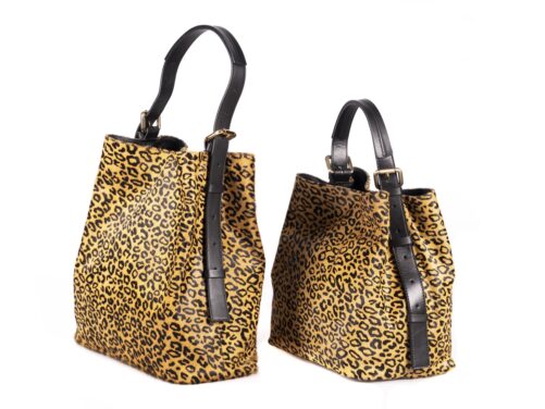 Bolso de piel con asa extensible - Imagen 2