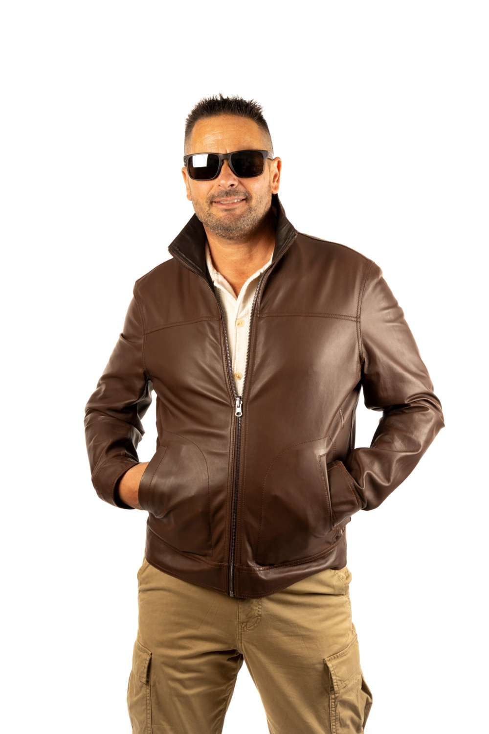 CHAQUETA DE PIEL SATURNO