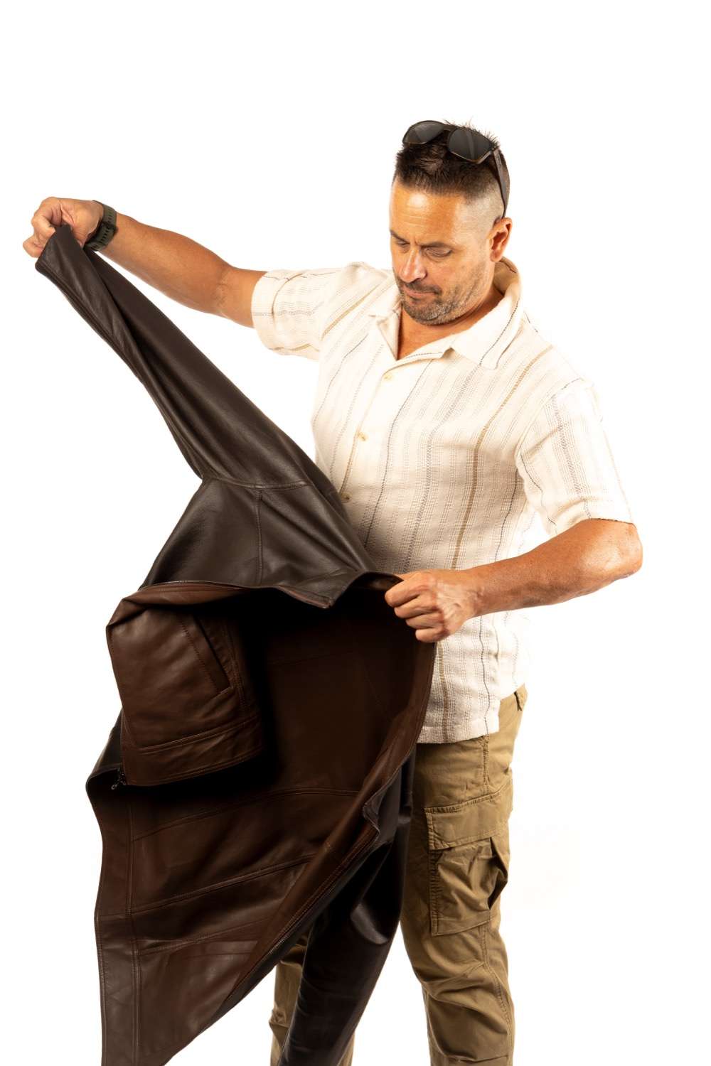 CHAQUETA DE PIEL SATURNO