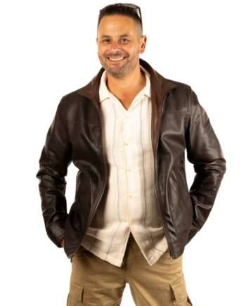 CHAQUETA DE PIEL SATURNO