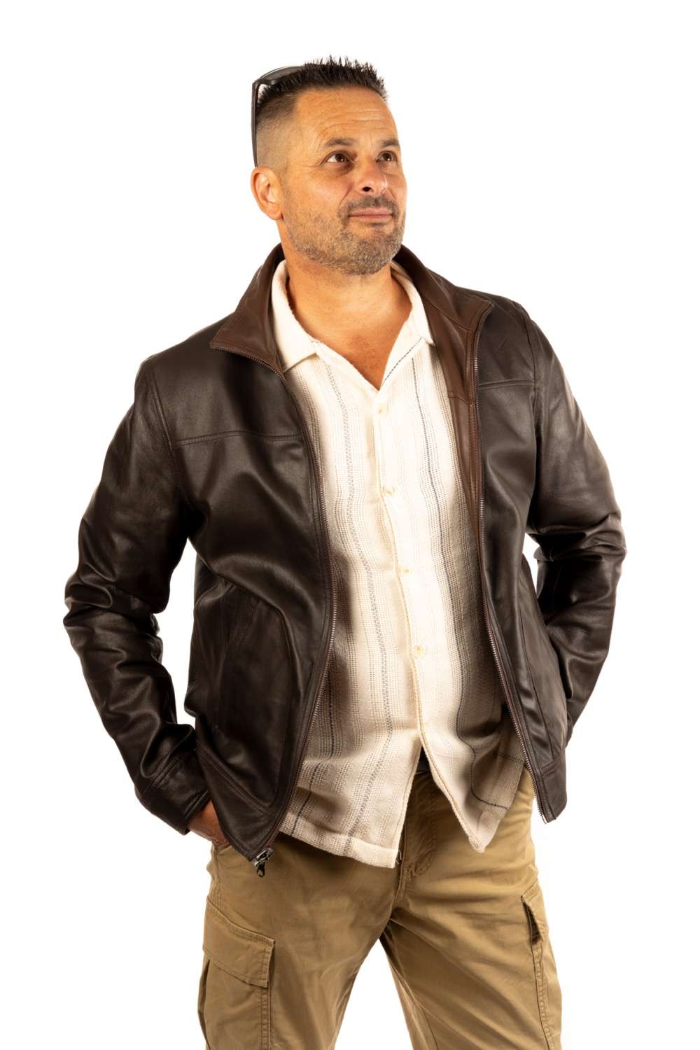 CHAQUETA DE PIEL SATURNO