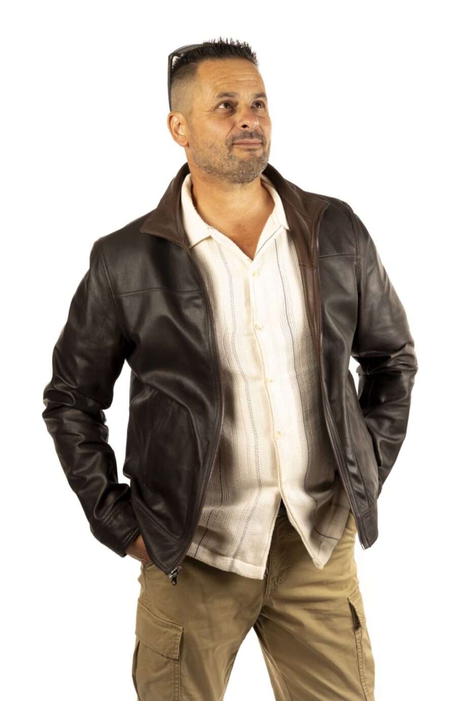 CHAQUETA DE PIEL SATURNO