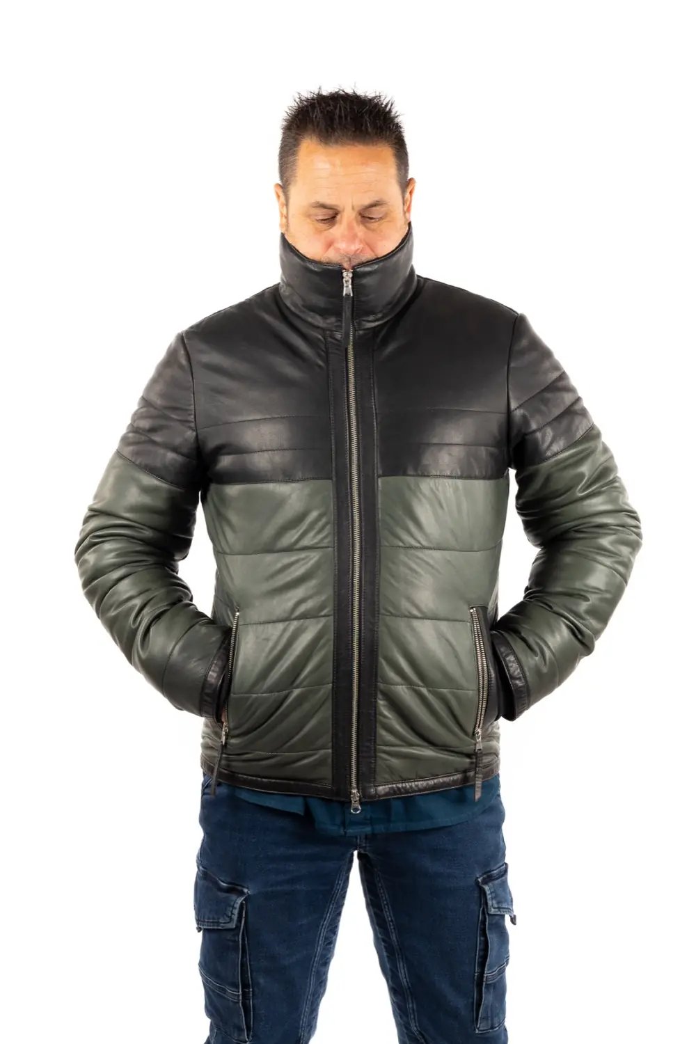 Chaqueta tipo plumón de piel HANDEL