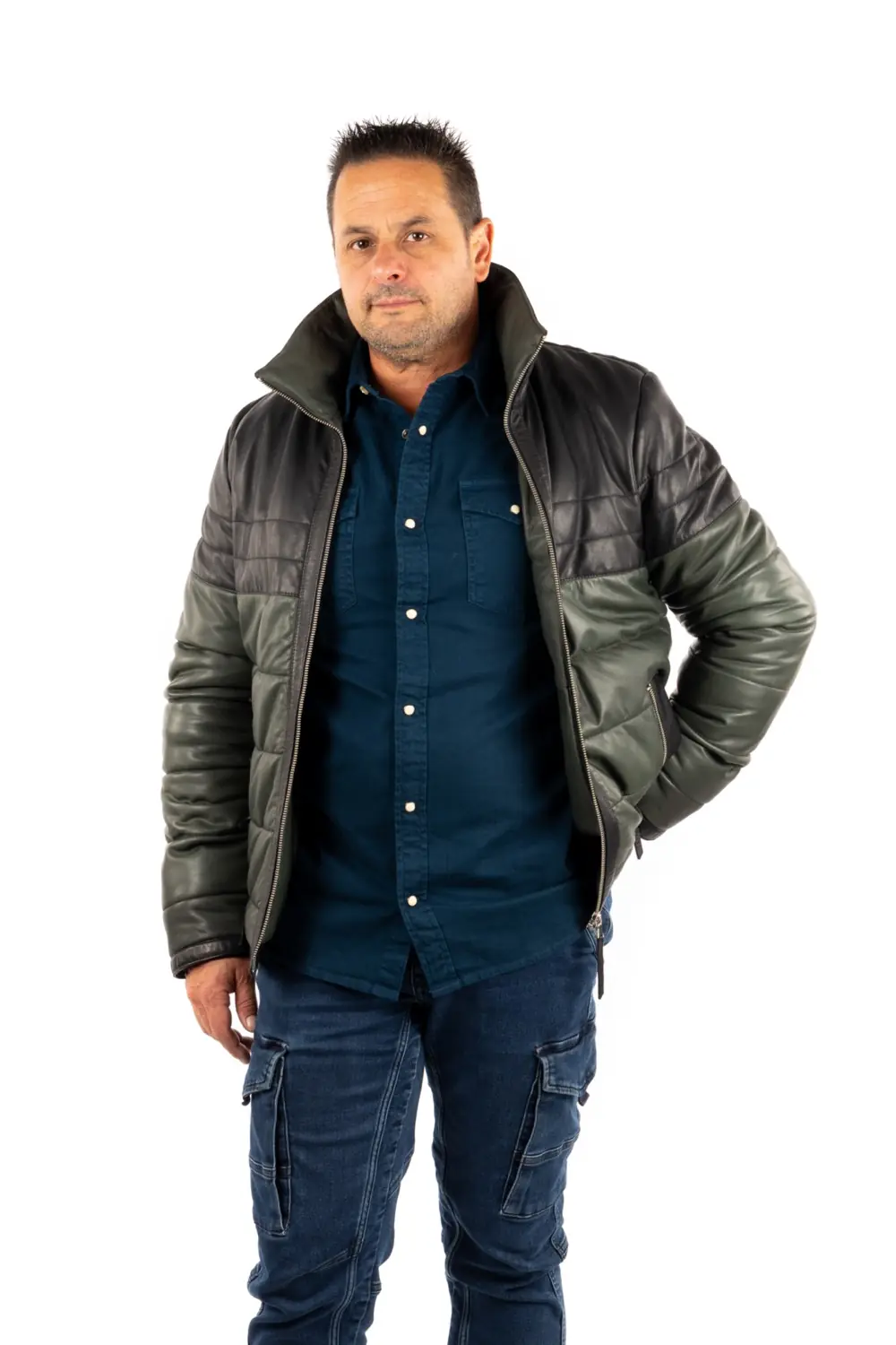 Chaqueta tipo plumón de piel HANDEL