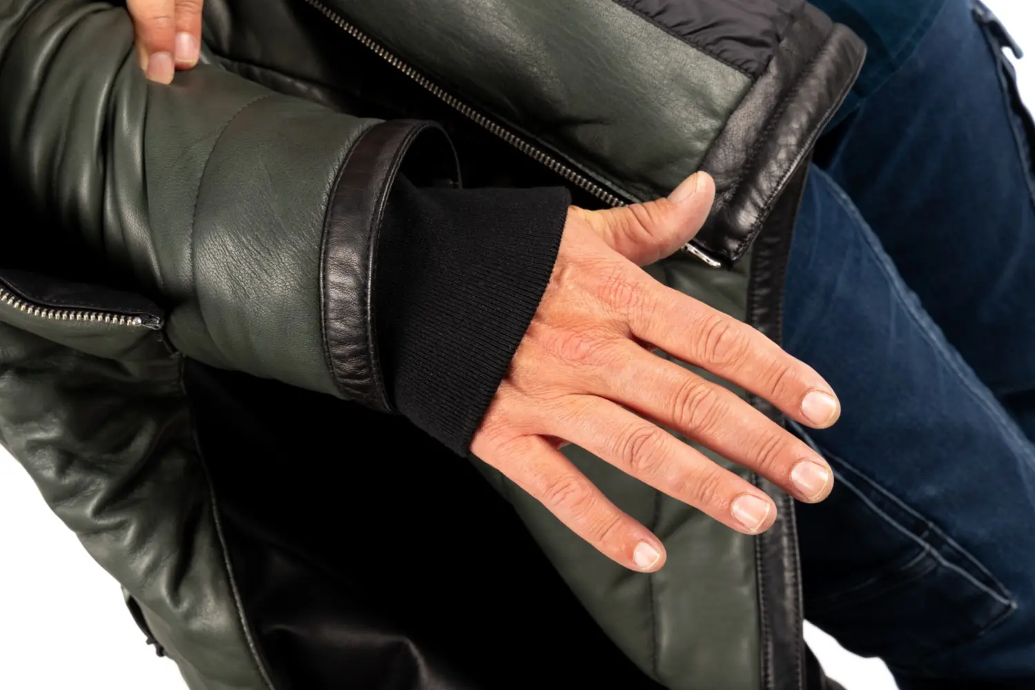 Chaqueta tipo plumón de piel HANDEL