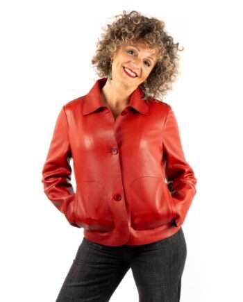 Chaqueta de neopreno y piel ADRIANA