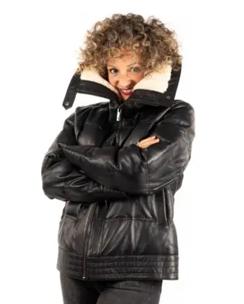 Chaqueta acolchada de piel VALERIA